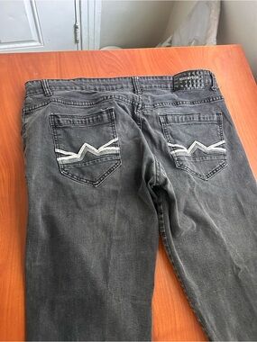 Redemption Men’s Slim Straight Jeans in Charcoal Gray